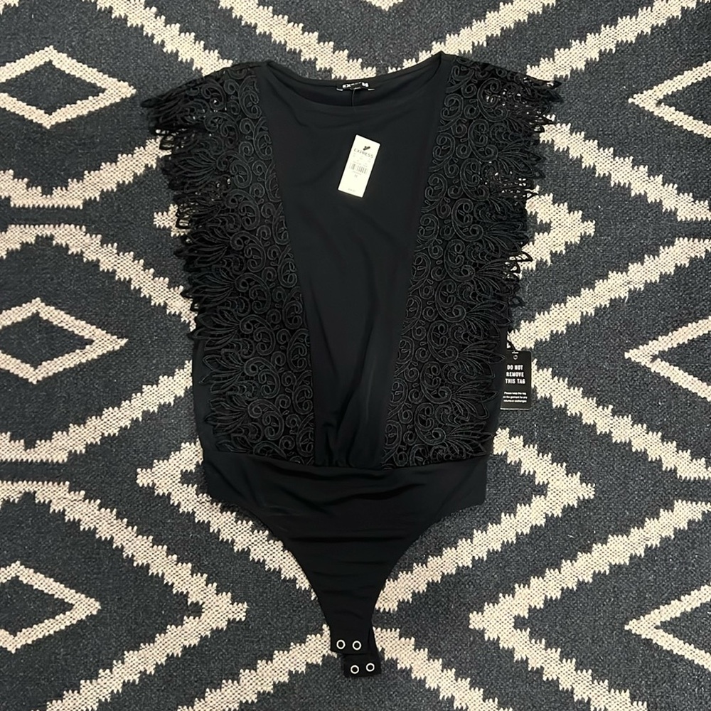 Express body suit with lace detail